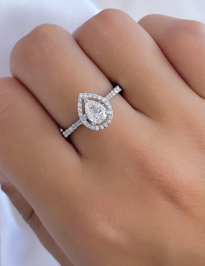 טבעת יהלום כסופה