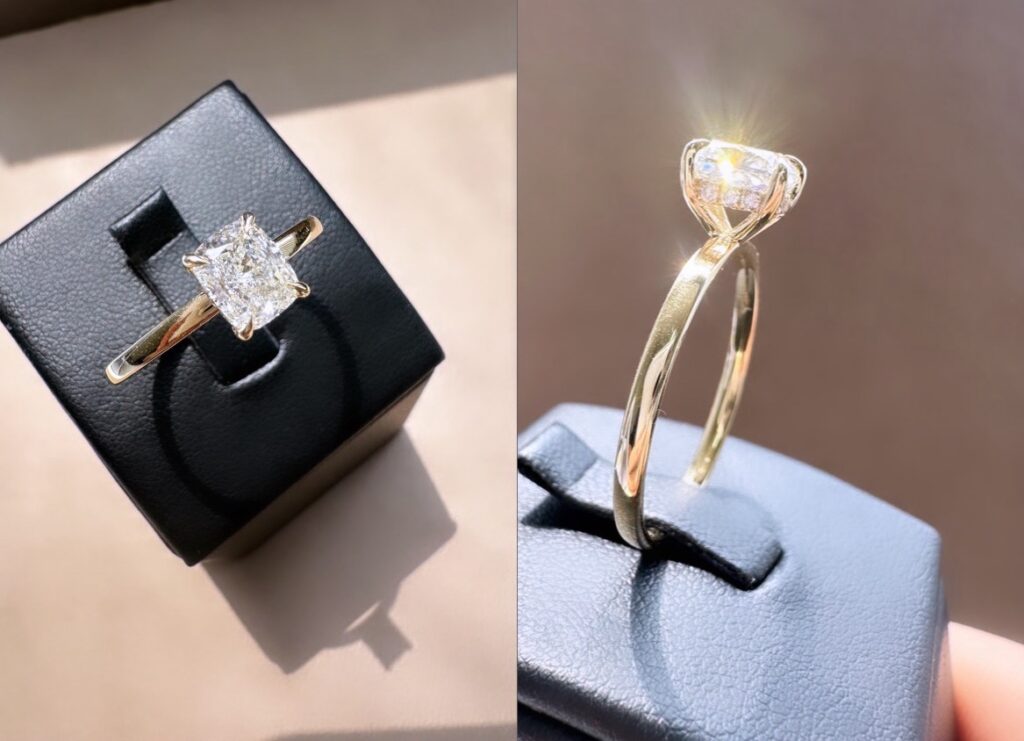 תמונה מחולקת ל2 .טבעת זהובה